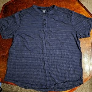 Men's American Eagle Striped Short Sleeve Henley